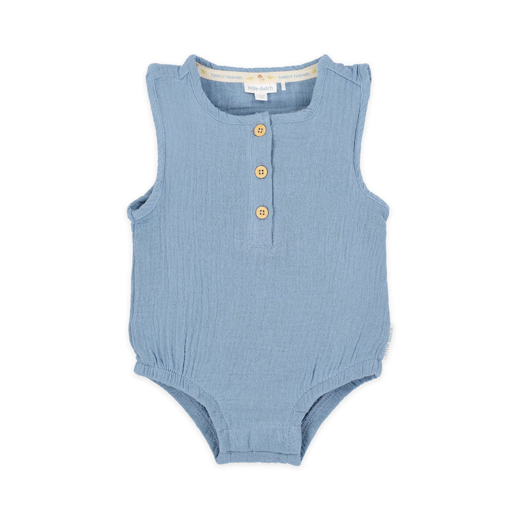 LITTLE DUTCH. Φορμάκι αμάνικο μπλε Stone Blue