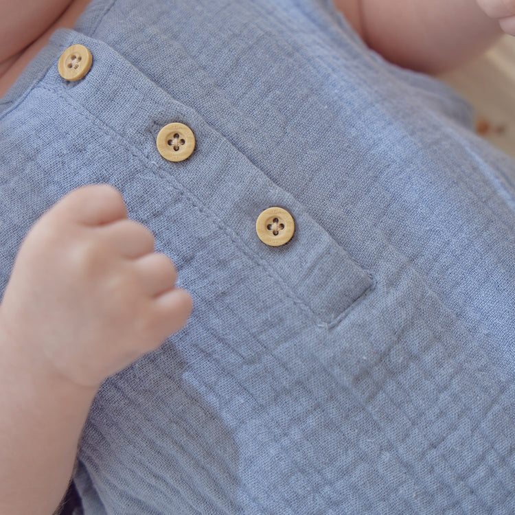 LITTLE DUTCH. Φορμάκι αμάνικο μπλε Stone Blue