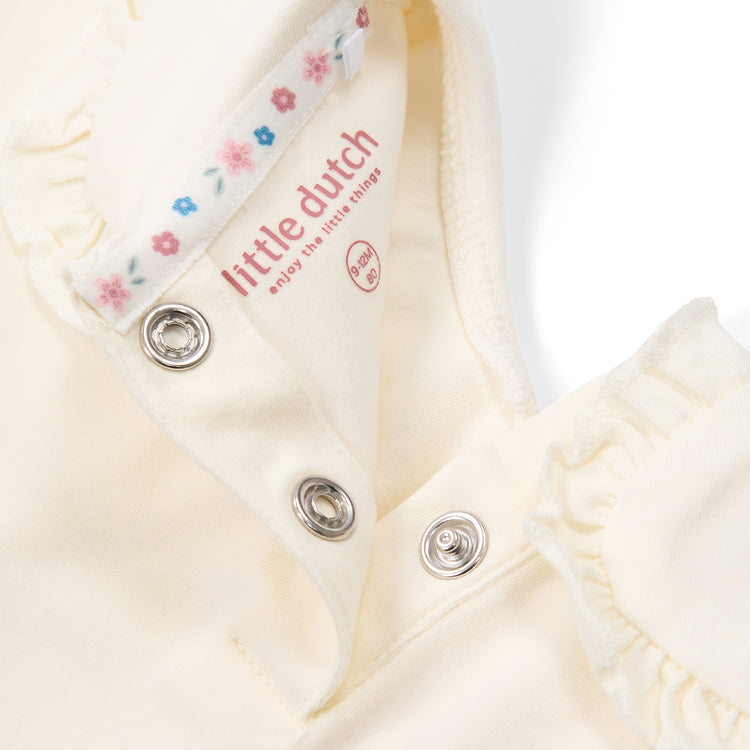 LITTLE DUTCH. Μπλουζάκι κοντομάνικο Creme