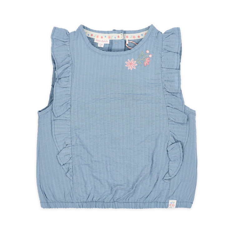 LITTLE DUTCH. Μπλουζάκι αμάνικο Denim Blue