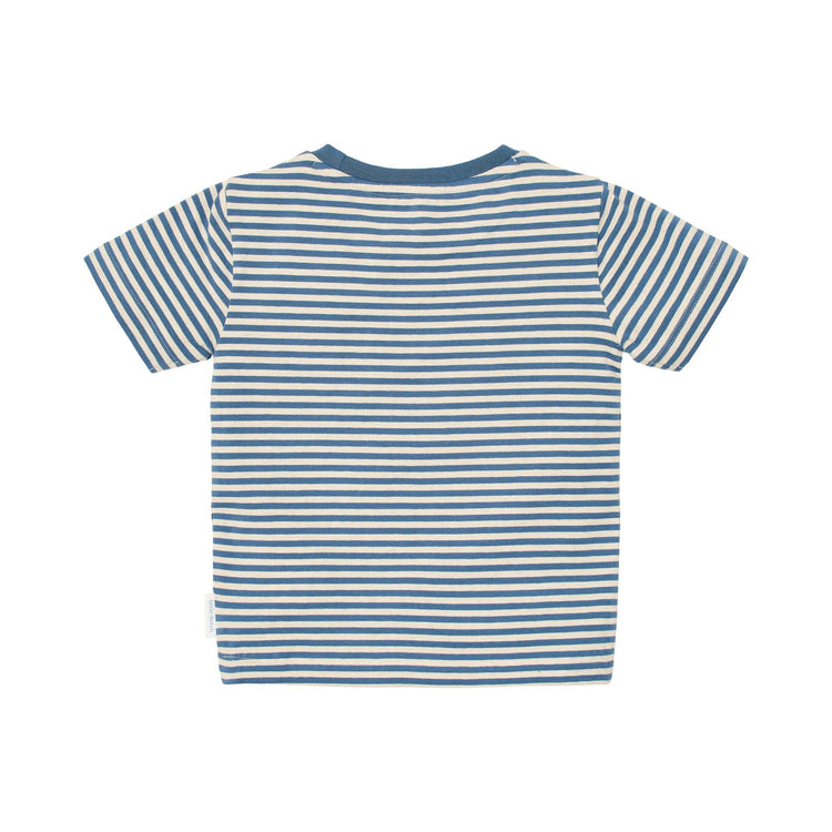 LITTLE DUTCH. T-shirt short sleeves Indigo Sand stripe
