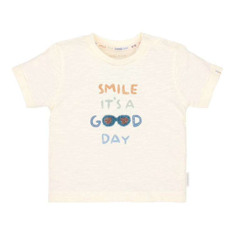 LITTLE DUTCH. T-shirt short sleeves Creme