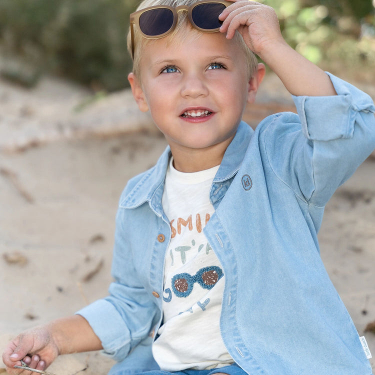 LITTLE DUTCH. T-shirt short sleeves Creme