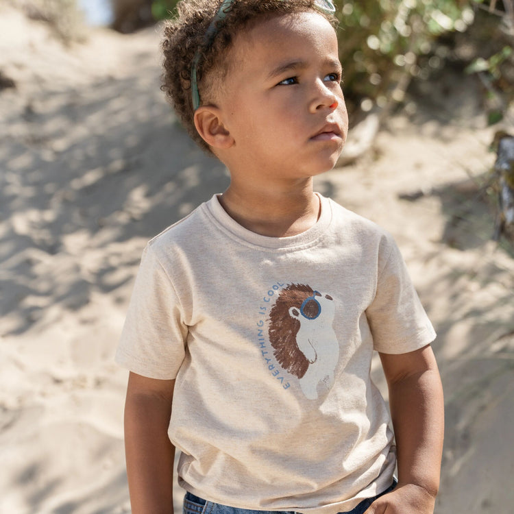 LITTLE DUTCH. T-shirt short sleeves Biscuit melange