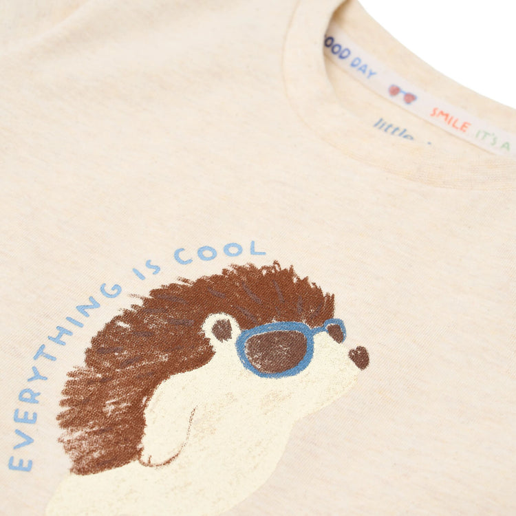LITTLE DUTCH. T-shirt short sleeves Biscuit melange