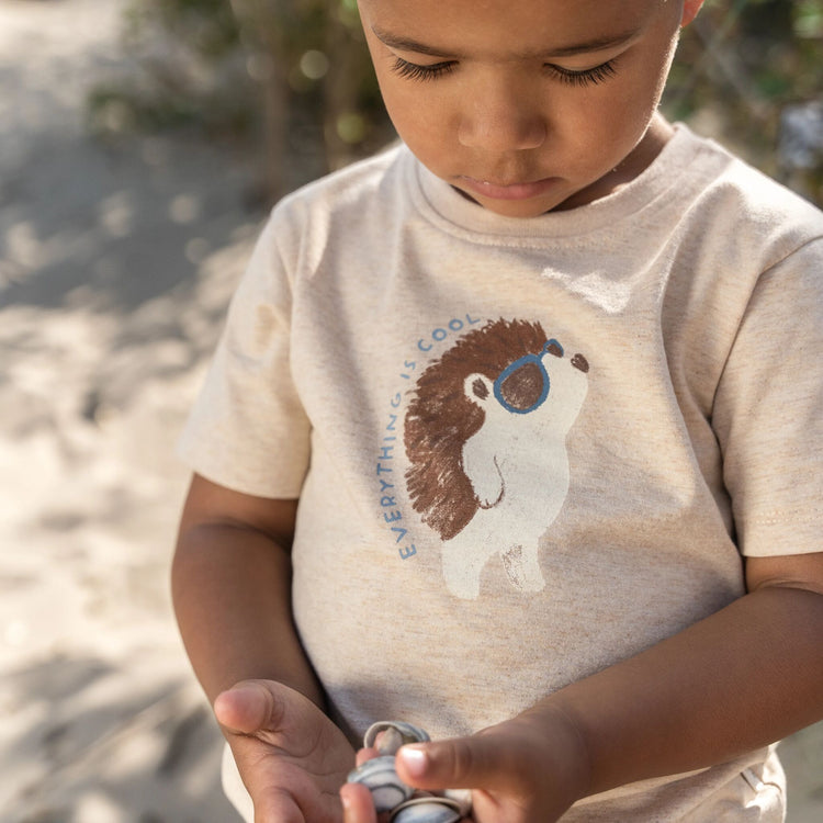LITTLE DUTCH. T-shirt short sleeves Biscuit melange