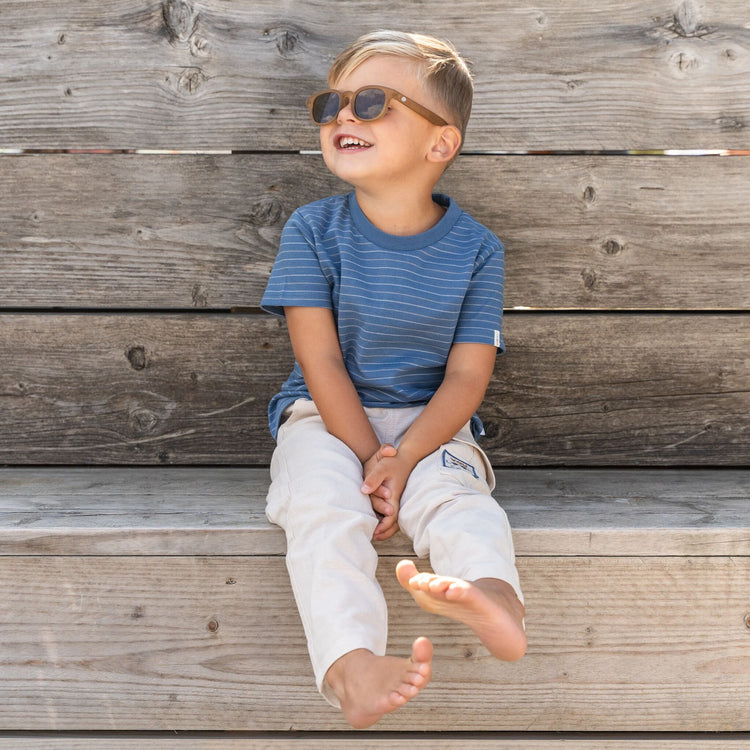LITTLE DUTCH. T-shirt short sleeves Indigo stripe