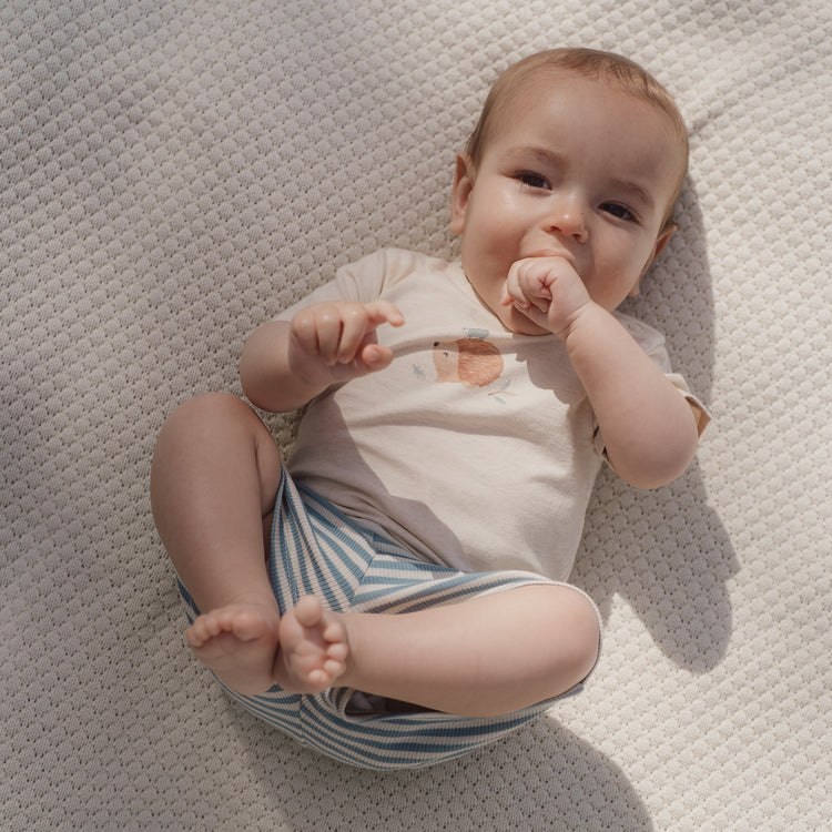 LITTLE DUTCH. Μπλουζάκι κοντομάνικο κρεμ Sand Melee
