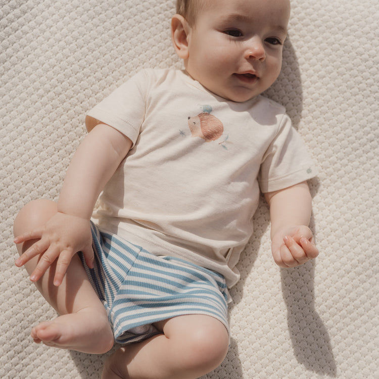 LITTLE DUTCH. Μπλουζάκι κοντομάνικο κρεμ Sand Melee