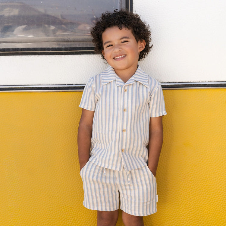 LITTLE DUTCH. Blouse short sleeves Multi Stripe