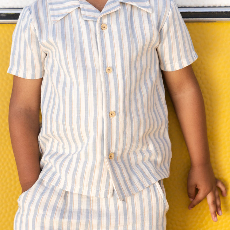 LITTLE DUTCH. Πουκάμισο κοντομάνικο Multi Stripe