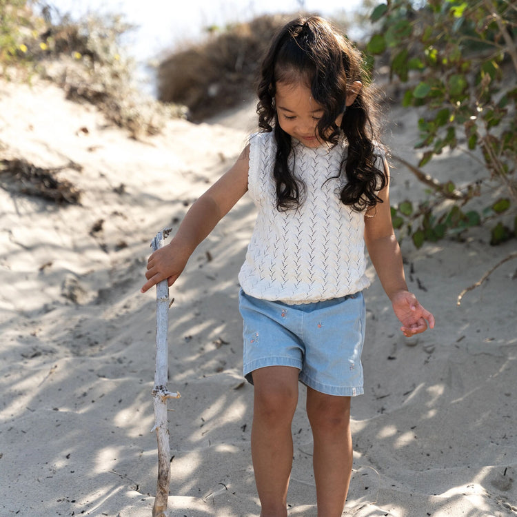 LITTLE DUTCH. Knitted singlet Creme
