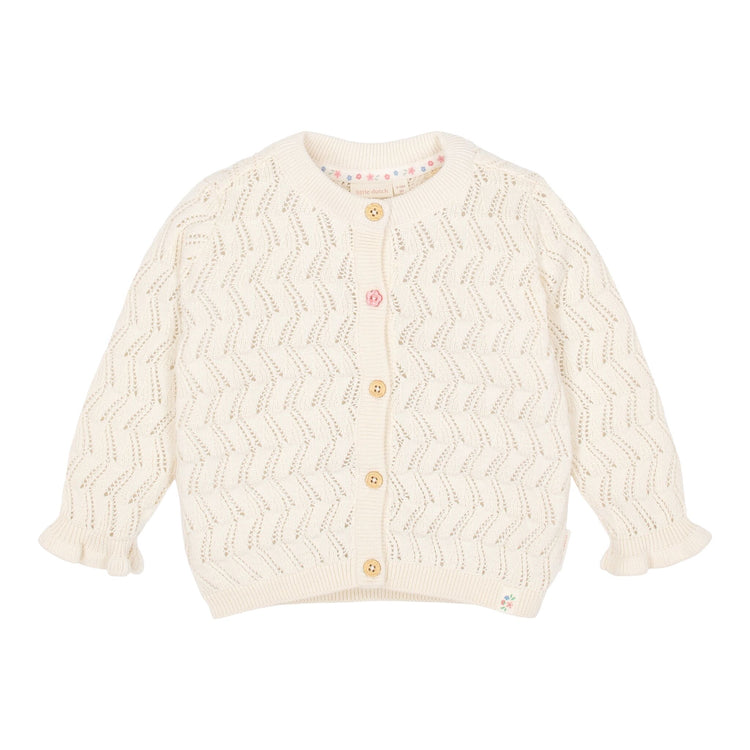 LITTLE DUTCH. Knitted cardigan Creme