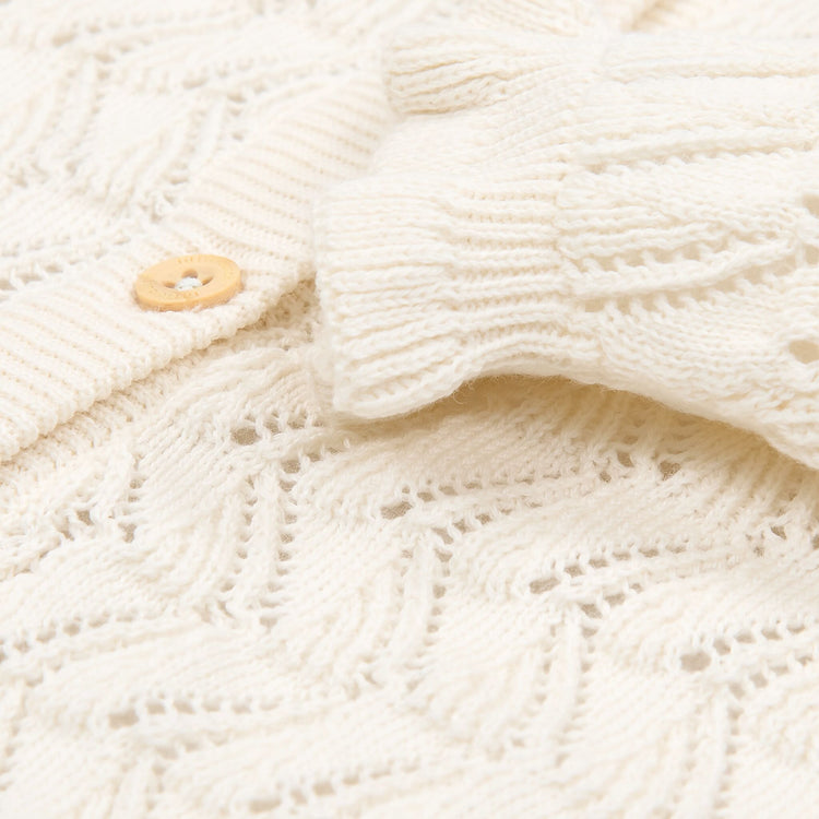 LITTLE DUTCH. Knitted cardigan Creme - 86
