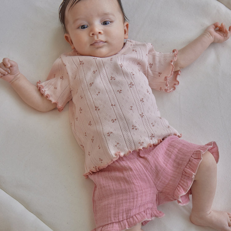 LITTLE DUTCH. Παντελονάκι κοντό ροζ Pink Blush