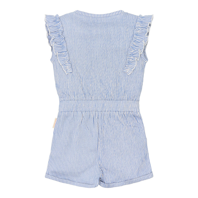 LITTLE DUTCH. Playsuit Denim Blue Stripe