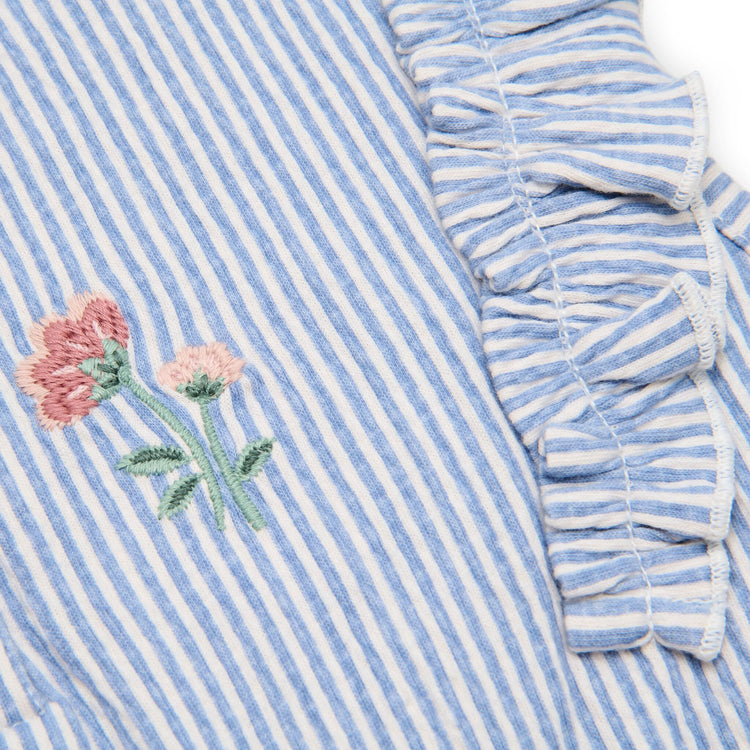 LITTLE DUTCH. Playsuit Denim Blue Stripe