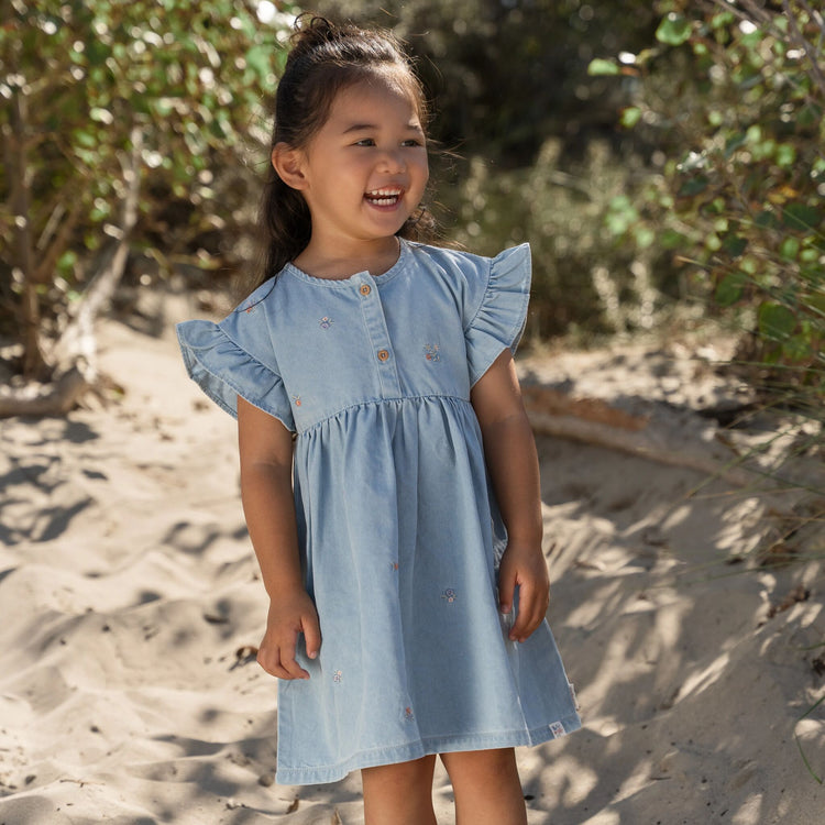 LITTLE DUTCH. Dress short sleeves Denim