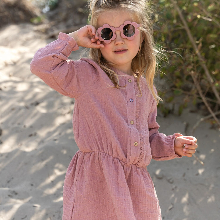 LITTLE DUTCH. Dress long sleeves Pink Blush