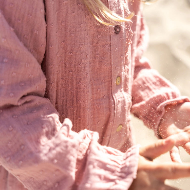 LITTLE DUTCH. Dress long sleeves Pink Blush
