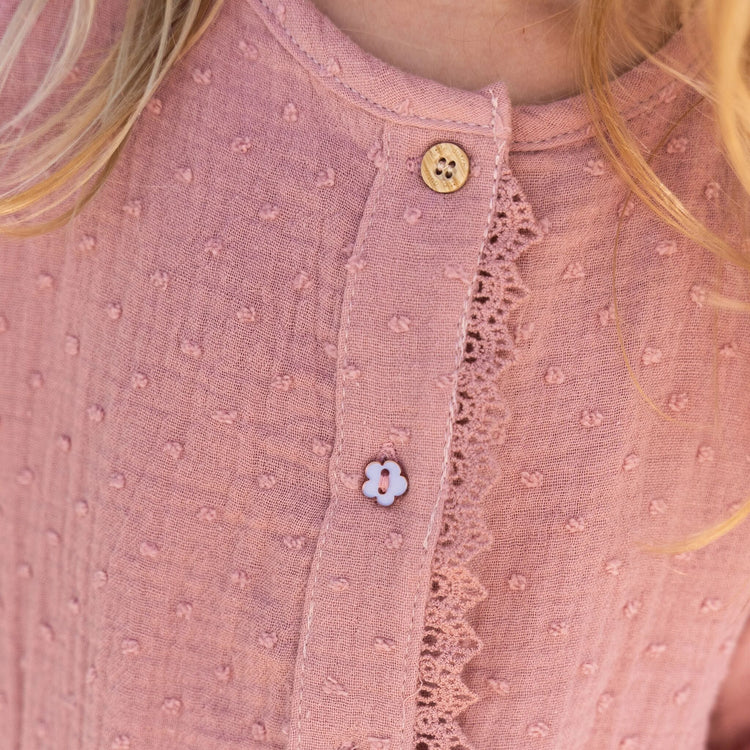 LITTLE DUTCH. Dress long sleeves Pink Blush