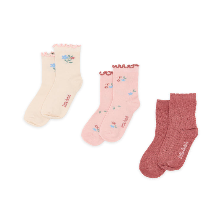 LITTLE DUTCH. Socks 3-pack Fairy Garden Multi