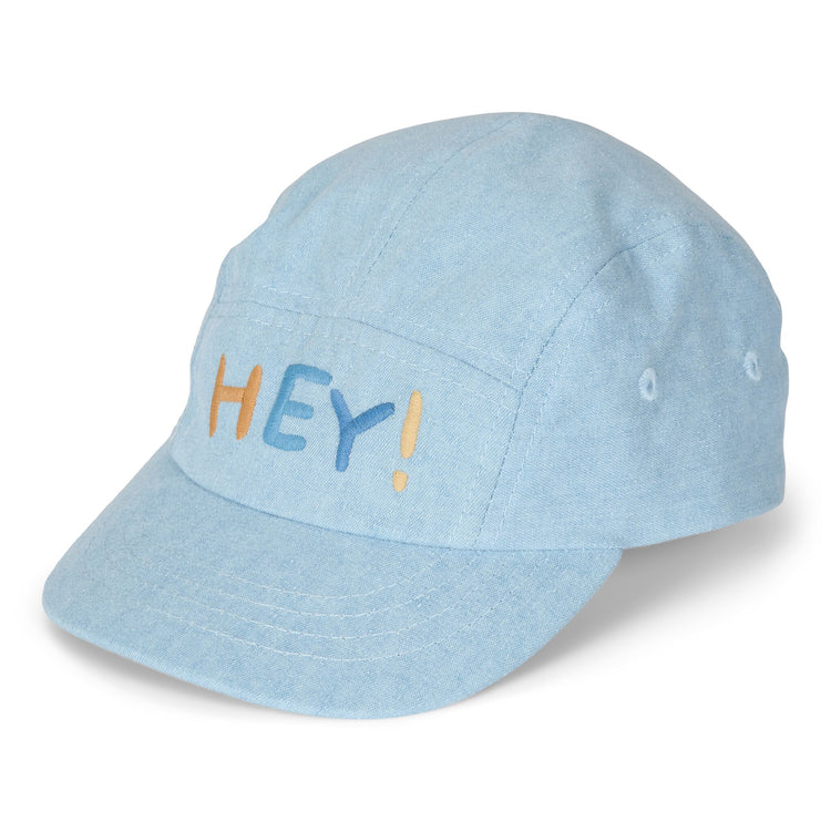 LITTLE DUTCH. Cap denim with HEY! Print
