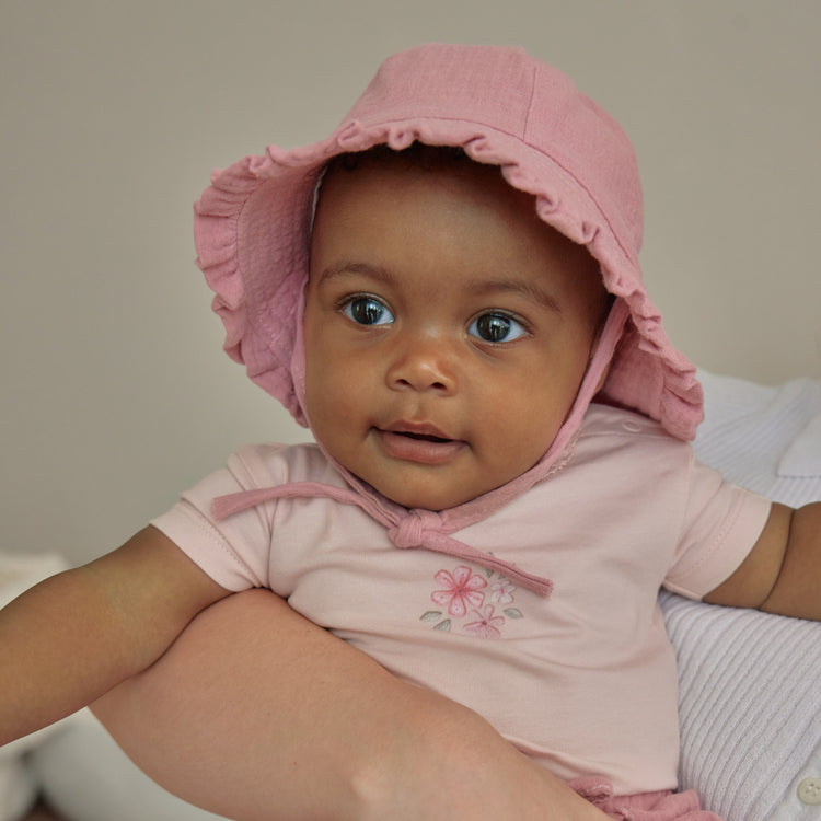 LITTLE DUTCH. Βρεφικό καπέλο ήλιου Pink Blush