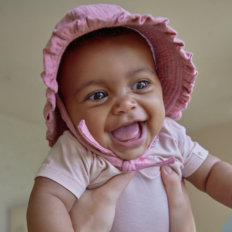 LITTLE DUTCH. Βρεφικό καπέλο ήλιου Pink Blush