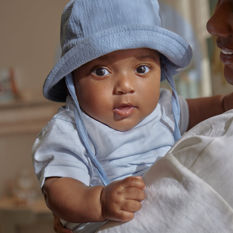 LITTLE DUTCH. Βρεφικό καπέλο ήλιου Stone Blue