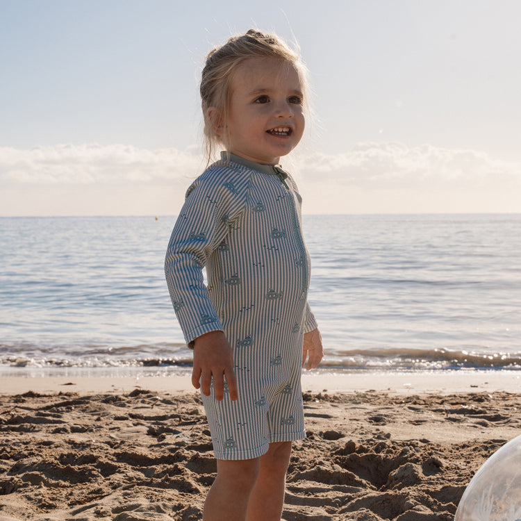 LITTLE DUTCH. Ολόσωμο μακρυμάνικο μαγιό Ocean Adventure