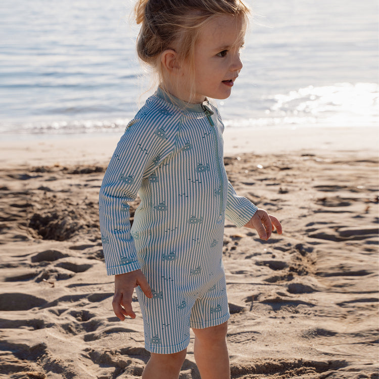 LITTLE DUTCH. Ολόσωμο μακρυμάνικο μαγιό Ocean Adventure