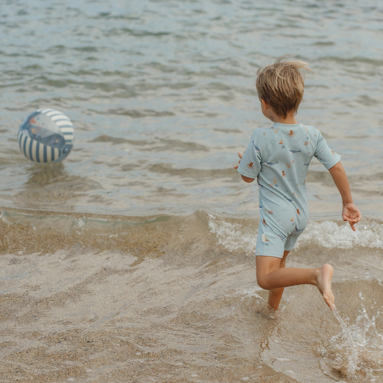 LITTLE DUTCH. Ολόσωμο κοντομάνικο μαγιό Ocean Friends
