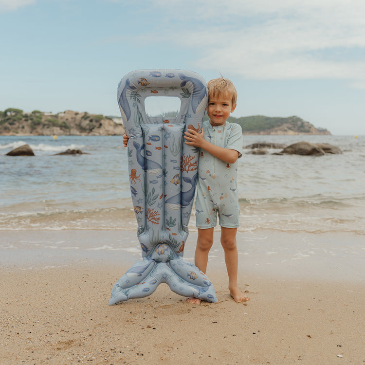 LITTLE DUTCH. Ολόσωμο κοντομάνικο μαγιό Ocean Friends
