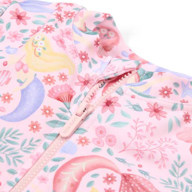 LITTLE DUTCH. Short Sleeve Swimsuit Dreamy Mermaid