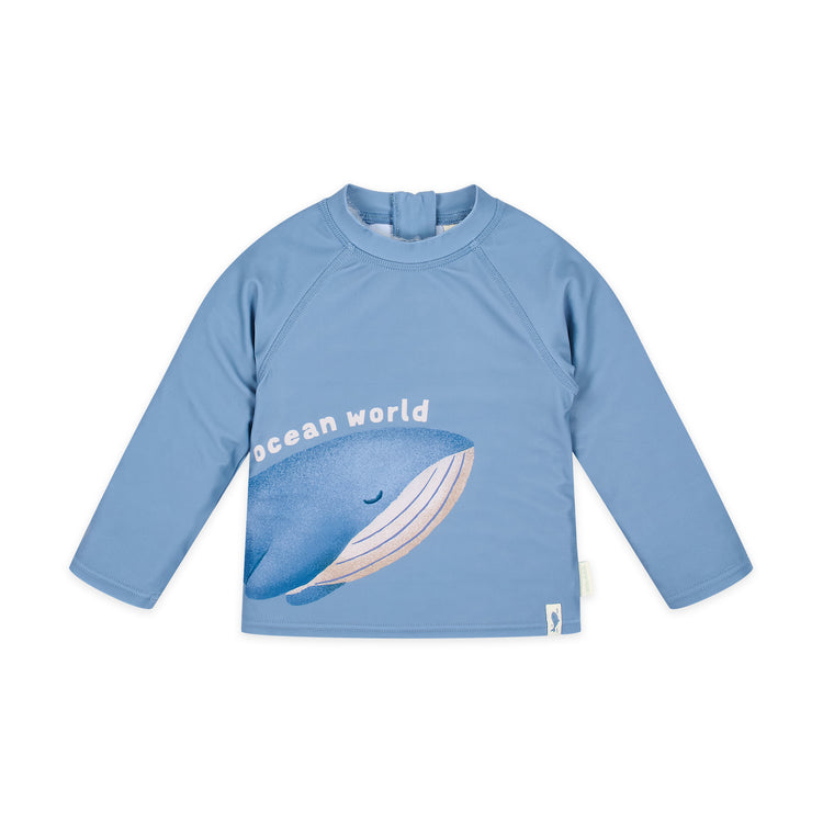 LITTLE DUTCH. Long Sleeve Swim Shirt Ocean Blue