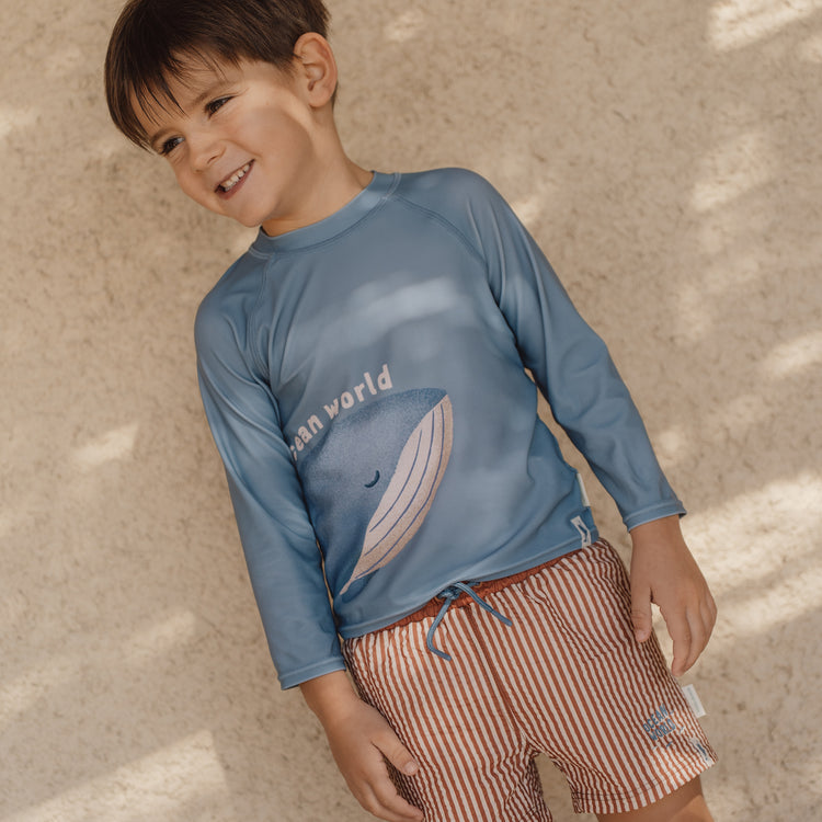 LITTLE DUTCH. Μπλουζάκι μακρυμάνικο με προστασία UV Ocean Blue