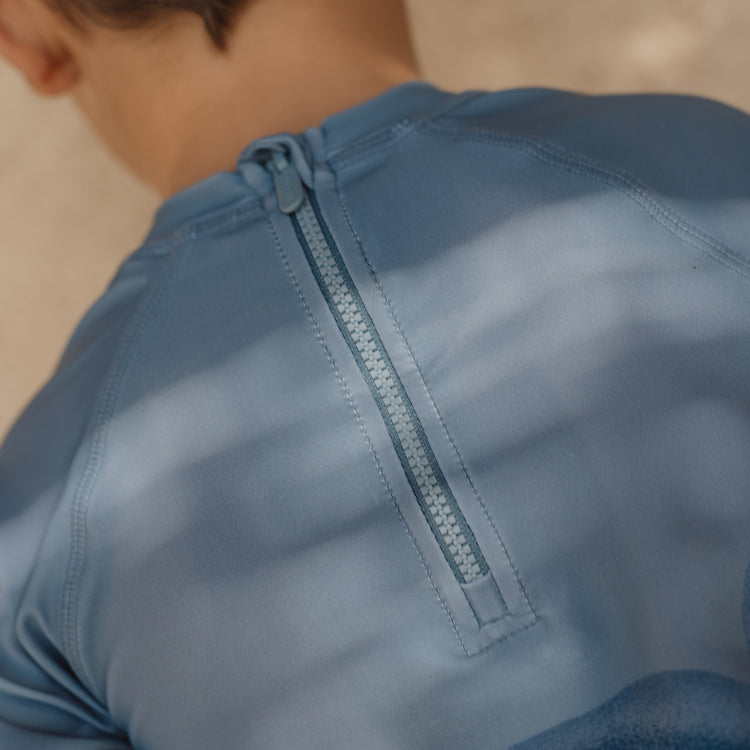 LITTLE DUTCH. Long Sleeve Swim Shirt Ocean Blue