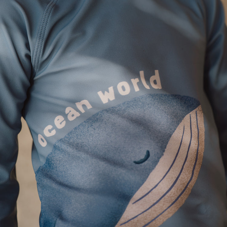 LITTLE DUTCH. Long Sleeve Swim Shirt Ocean Blue