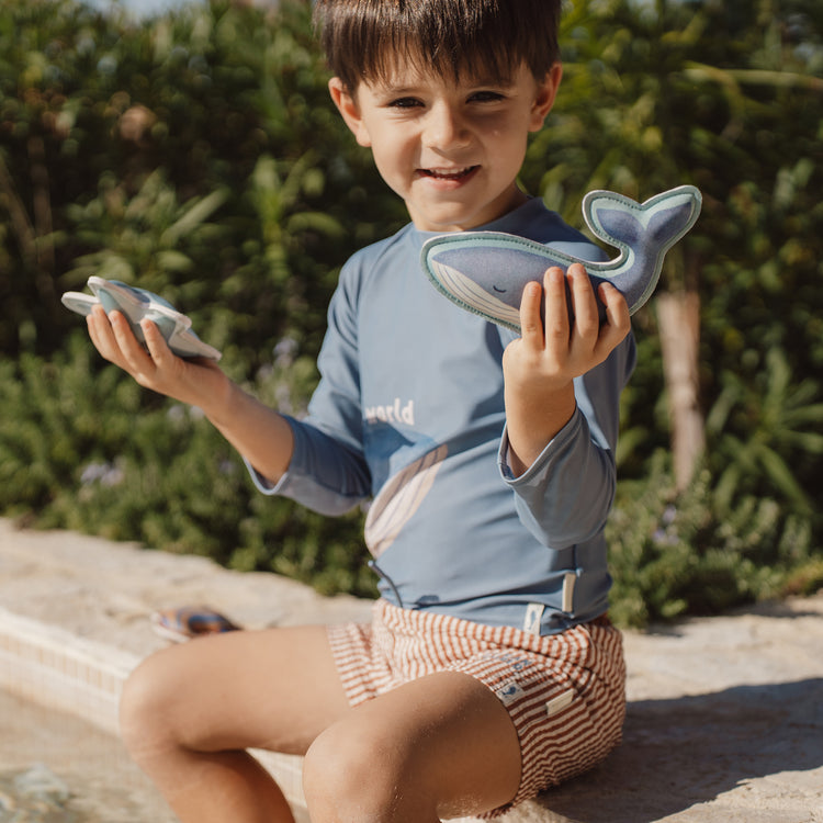 LITTLE DUTCH. Long Sleeve Swim Shirt Ocean Blue