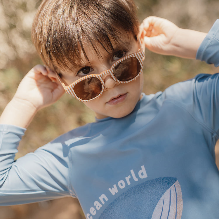 LITTLE DUTCH. Long Sleeve Swim Shirt Ocean Blue
