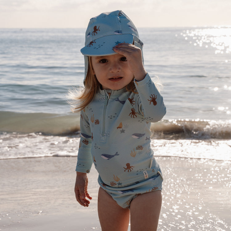 LITTLE DUTCH. Long Sleeve Swim Shirt Ocean Friends