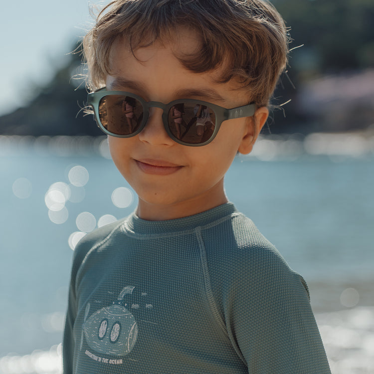 LITTLE DUTCH. Long Sleeve Swim Shirt Ocean Green