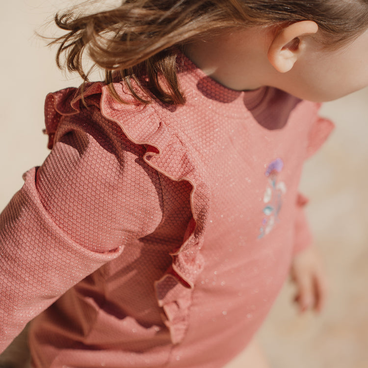 LITTLE DUTCH. Μπλουζάκι μακρυμάνικο με προστασία UV Dreamy Pink Sparkle