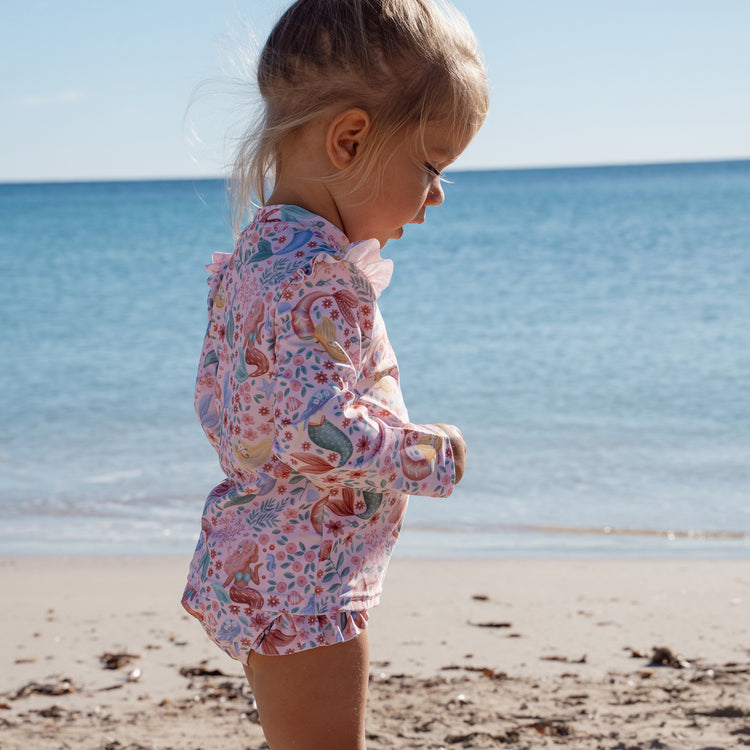 LITTLE DUTCH. Long-Sleeve Swim Shirt and Bottoms Dreamy Mermaid