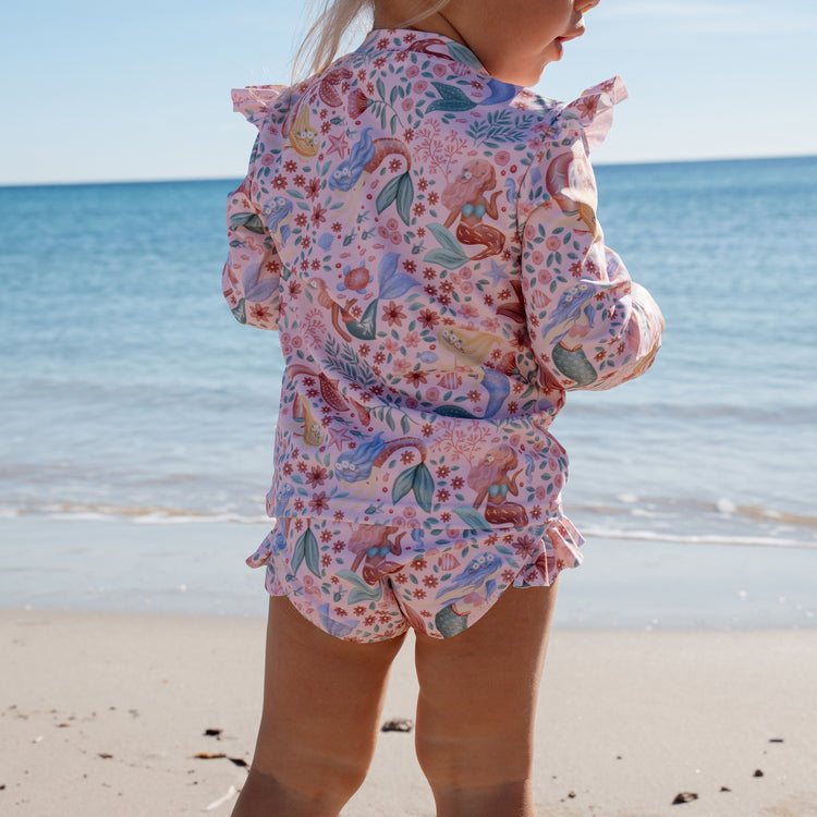 LITTLE DUTCH. Long-Sleeve Swim Shirt and Bottoms Dreamy Mermaid