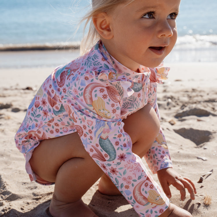 LITTLE DUTCH. Long-Sleeve Swim Shirt and Bottoms Dreamy Mermaid
