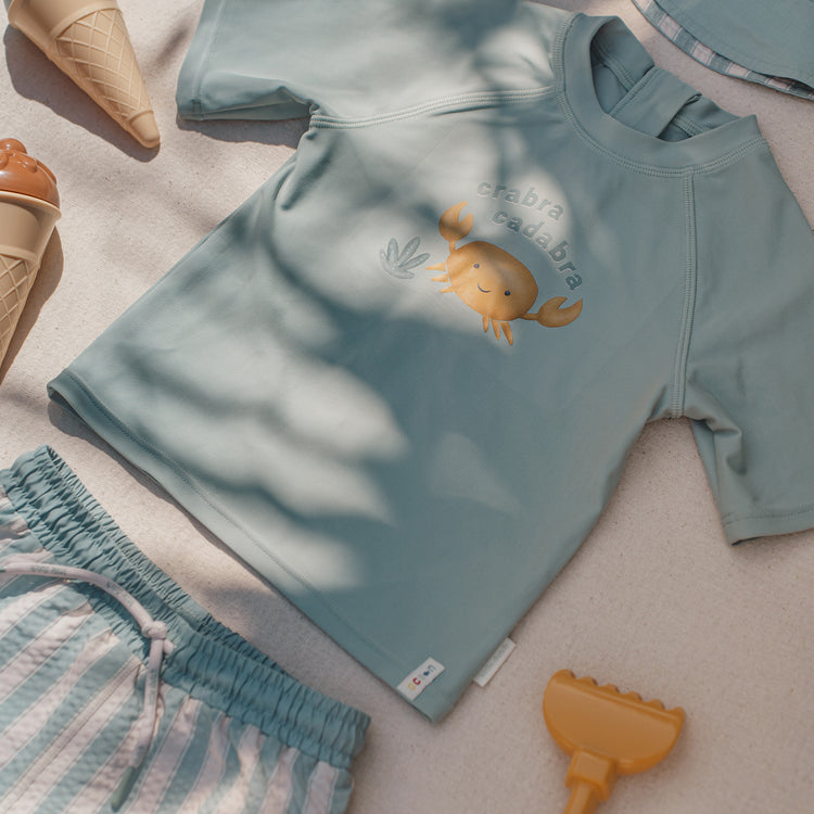 LITTLE DUTCH. Short Sleeve Swim Shirt Ocean Breeze