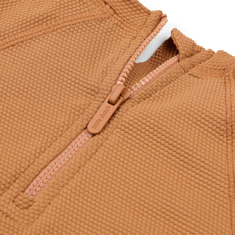 LITTLE DUTCH. Short Sleeve Swim Shirt Sunny Brown
