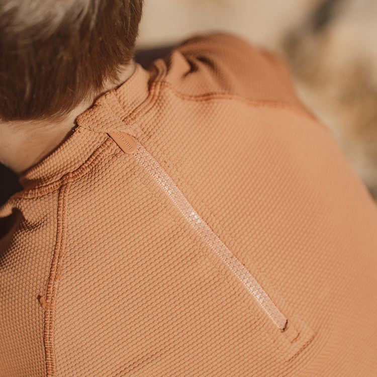 LITTLE DUTCH. Short Sleeve Swim Shirt Sunny Brown